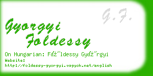 gyorgyi foldessy business card